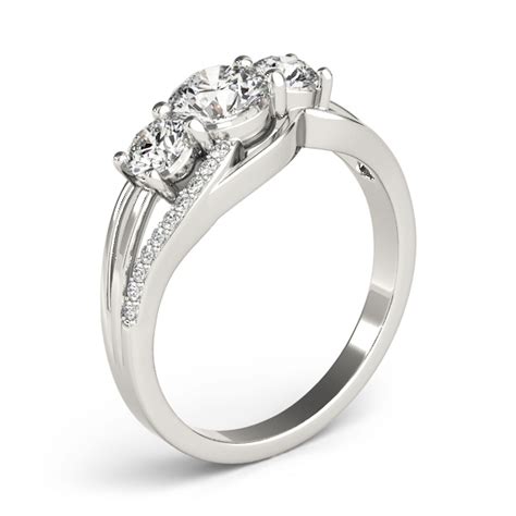 Asymmetrical Three Stone Engagement Ring Check It Out