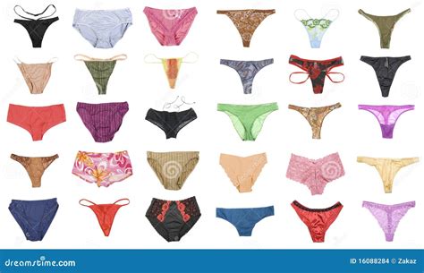 Female Panties Collection Isolated Stock Images Image