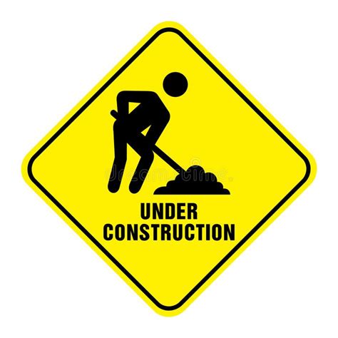 Road Under Construction Sign Stock Vector Illustration Of Traffic