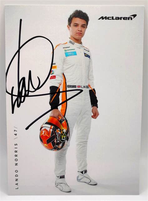 F1 Formula 1 Mclaren Lando Norris Signed Official Mclaren Autograph