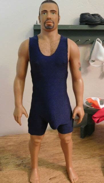 Gay Billy Doll Carlos Totem Clothes Outfit Blue WRESTLING SINGLET ONLY