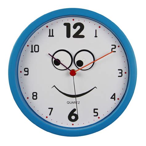 Buy Smiley Face Blue Wall Clock Online Purely Wall Clocks