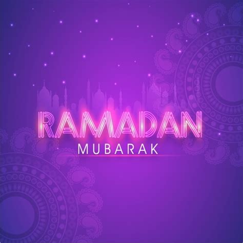 Premium Vector Purple Ramadan Kareem Background