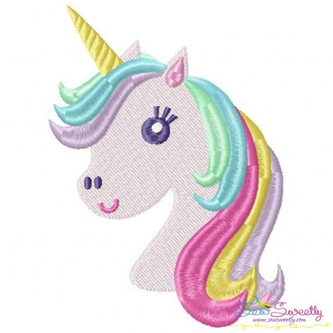 Unicorn Head Embroidery Design Sew Sweetly