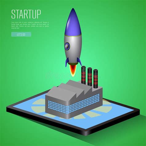 Business Startup Illustration Stock Vector Illustration Of Rocket