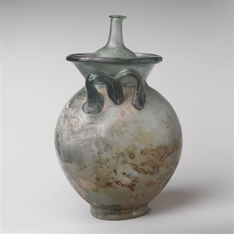 Glass Cinerary Urn With Lid Roman Imperial Flavian Or Trajanic The Metropolitan Museum Of Art