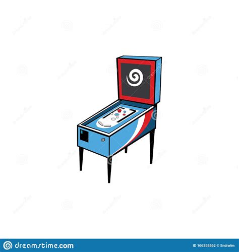 Pinball Arcade Consolevector Vector Illustratie Illustration Of