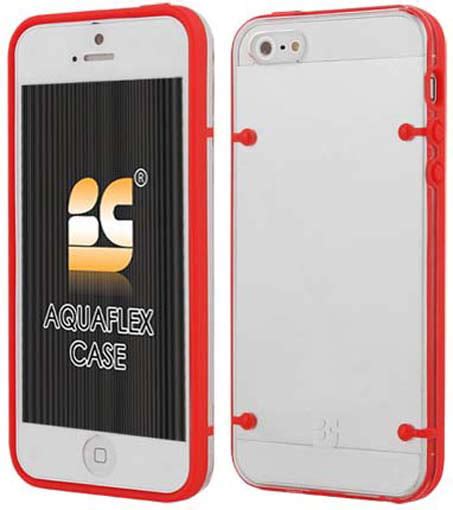 Red Clear Aquaflex Hard Case Soft Tpu Cover Skin For Iphone 5 5s Se