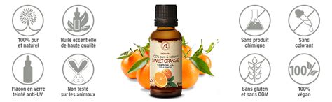 Huile Essentielle Orange Douce 30ml Citrus Sinensis Brésil 100