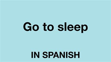 How To Spell Sleep In Spanish