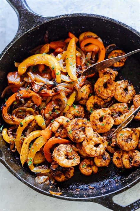 In a large cast iron, heat olive oil over high heat and cook the chicken strips until fully cooked. Best Shrimp Recipes - The Best Blog Recipes