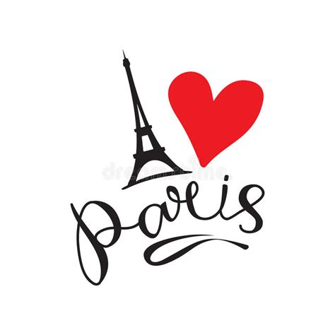 Paris Love Heart Stock Vector Illustration Of Style 83122538