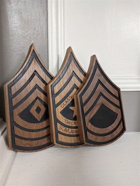 Us Army First Sergeant 1sg Rank Plaque Etsy