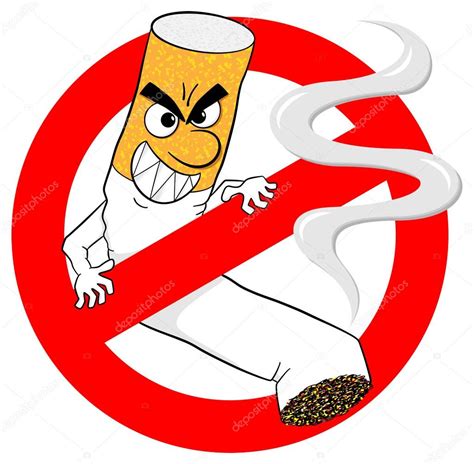 Bestelle jetzt auf der webseite der bundeszentrale für gesundheitliche aufklärung das startpaket. Panneau anti-tabac avec cigarette de dessin animé image ...