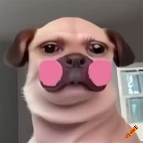 Dog With Baddie Makeup Filter Meme On Craiyon
