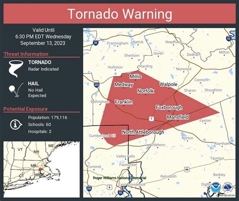 Tornado Warning Issued In Eastern Southeastern Massachusetts