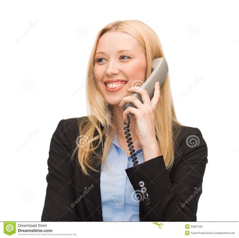 Smiling Woman With Phone Royalty Free Stock Image Image