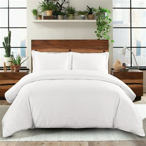 Soft 600 Thread Count 100 Cotton Duvet Cover Set Solid King