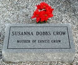 Susanna Dobbs Crow Memorial Find A Grave