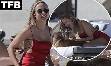 kimberley garner enjoys a day on the beach in miami 4 photos thefappening