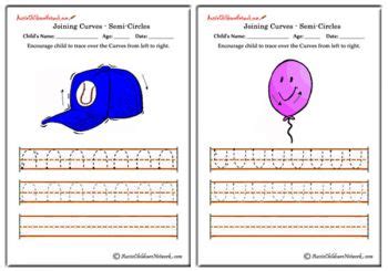 Tracing Curves Worksheets - Aussie Childcare Network