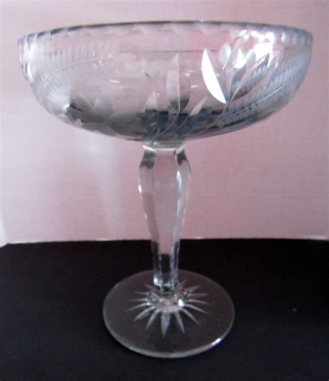 Vintage Clear Glass Compote Dish