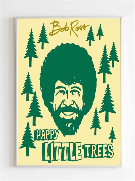 Bob Ross Happy Little Trees Art Poster