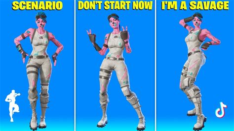 Fortnite Pink Ghoul Trooper Skin With Best Dances And Emotes Youtube