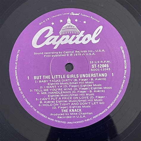 The Knack But The Little Girls Understand Vinyl Lp — Record Exchange