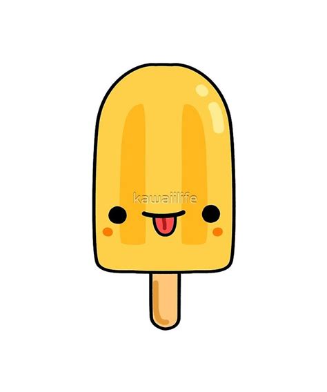 An Ice Cream Popsicle With Eyes And Tongue Sticking Out