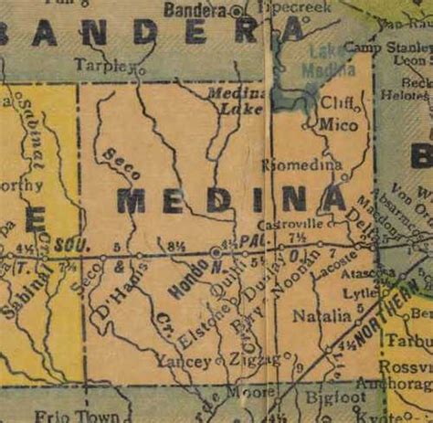 Medina County Texas Map World Map Wall Sticker
