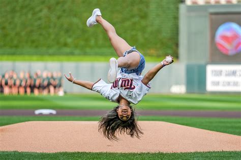 Olympian Suni Lee Throws Epic First Pitch At Minnesota Twins Game