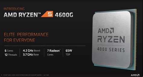 Amd Ryzen 5 4600g Radeon Vega Specs Botechnews