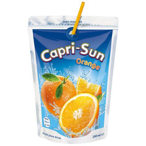 Where our products differ is in the juice, water and sweetener used to create the flavour of each recipe. Capri Sun Orange 40 x 200ml - Drinks - Product Range