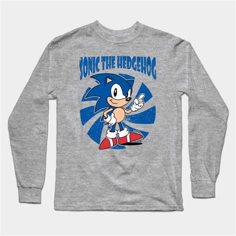 Retro Sonic The Hedgehog Sonic Long Sleeve T Shirt Teepublic