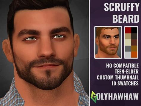 Idea By Carpe Sims On Ts4cc Adult Male Hair In 2020 Scruffy Beard