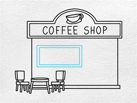 How To Draw A Coffee Shop Helloartsy
