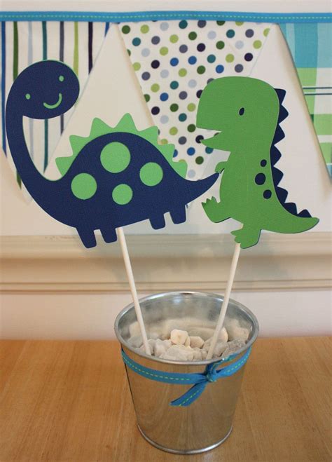 Dinosaur Party Centerpiece By Pinkless On Etsy Dinosaur Theme Party