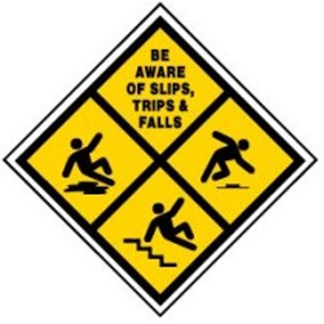Be Aware Of Slips Trips And Falls Hat
