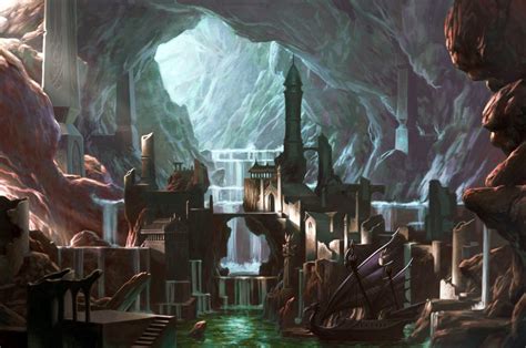 Artstation Underground City Warhammer Online Chris Dien Dwarven