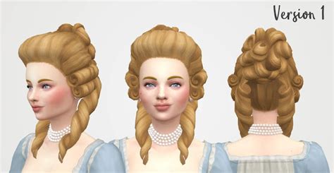 Georgiana Rococo Hair Updo At Historical Sims Life Sims 4 Updates