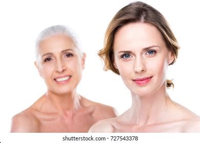 Naked Adult Daughter Senior Mother Isolated Stock Photo Shutterstock