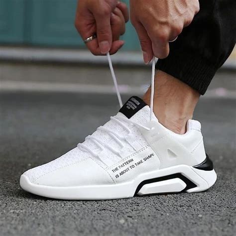 High Quality White Running Shoes Men Sneakers Comfortable Sport Shoes