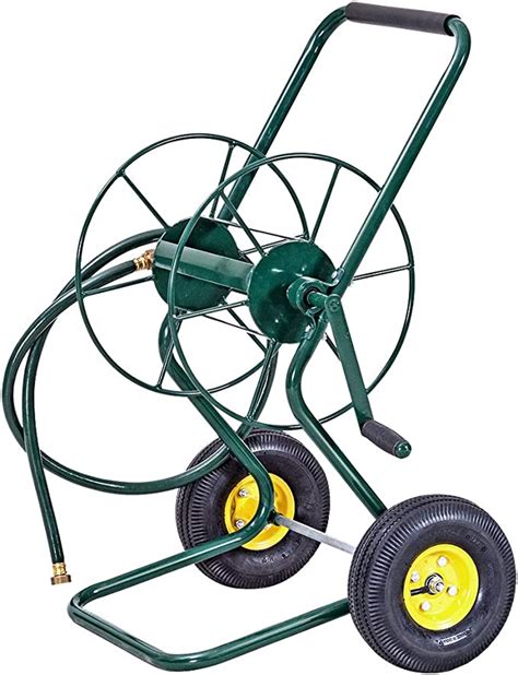 Goplus Garden Hose Reel Cart With Wheels Heavy Duty Outdoor Water Planting Cart Hold 200feet Of