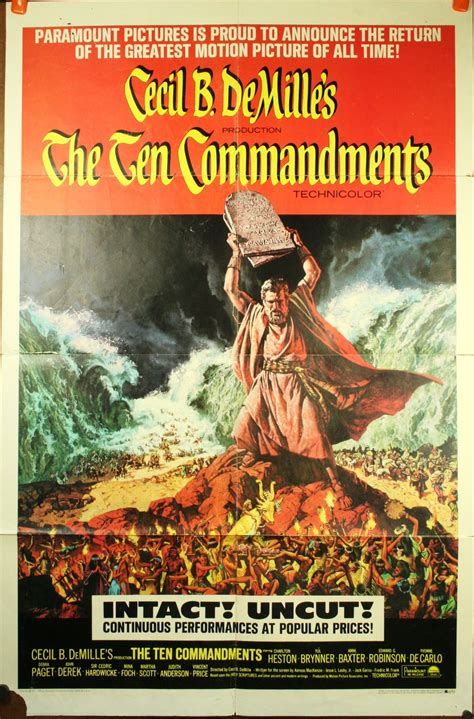 It was released by paramount pictures in vistavision on october 5, 1956. TEN COMMANDMENTS, Original Movie Poster - Original Vintage ...