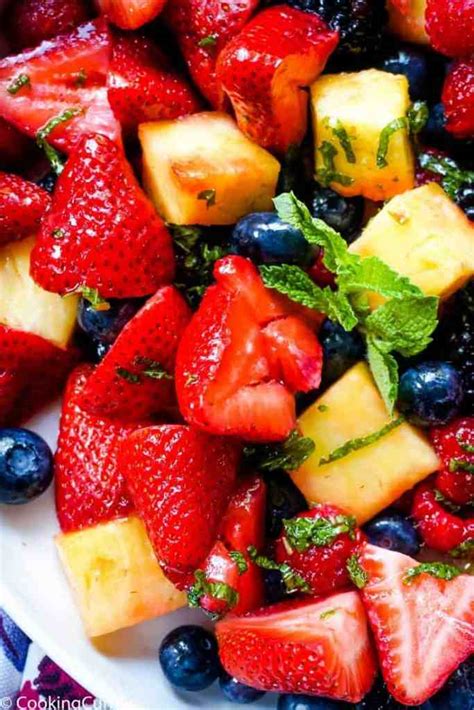 Summer Fruit Salad With Honey Lime Mint Dressing Cooking Curries