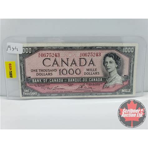 Canada 1000 Bill 1954 Lawsonbouey Snak0675243