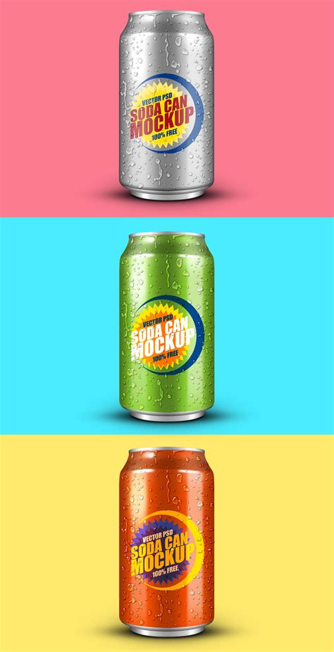 Download Soft Drink Can PSD Mockup - GraphicsFuel