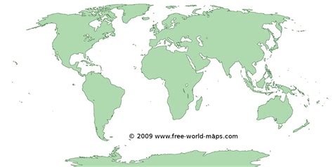 Blank Printable White World Map