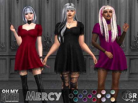 The Sims Resource Oh My Goth Mercy Dress